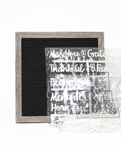 Black Farmhouse Felt Letter Board