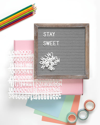 Gray Farmhouse Felt Letter Board