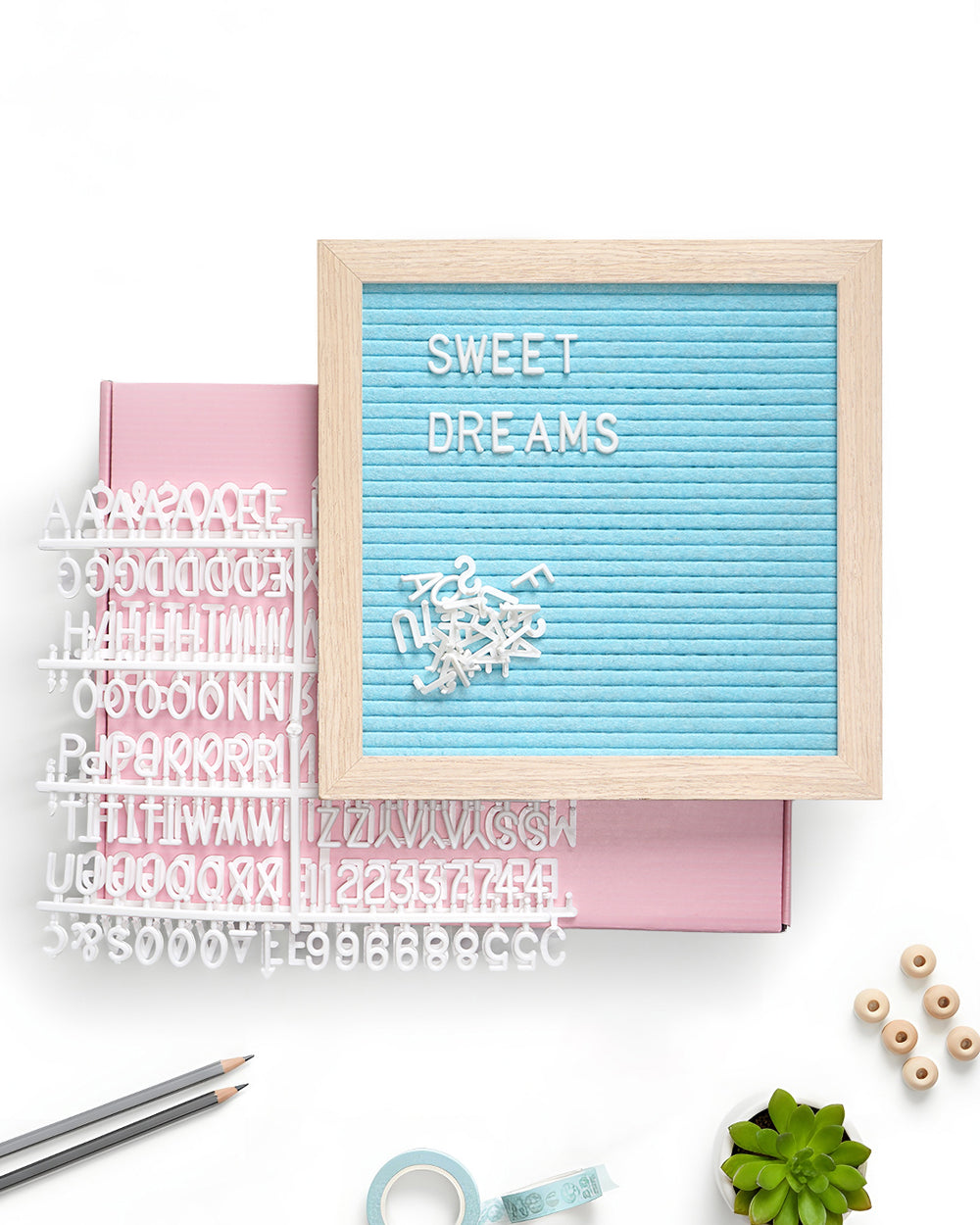 Light Blue Felt Letter Board