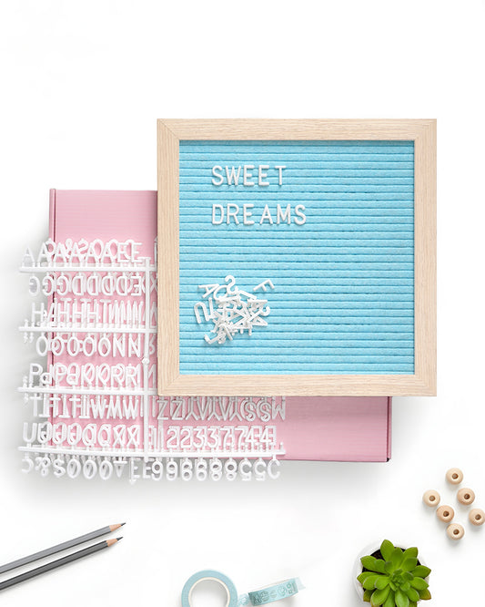 Light Blue Felt Letter Board