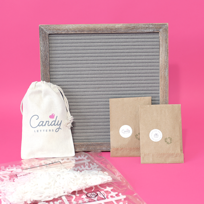 Letterboard & Icons Gift Set (Gray Letterboard)