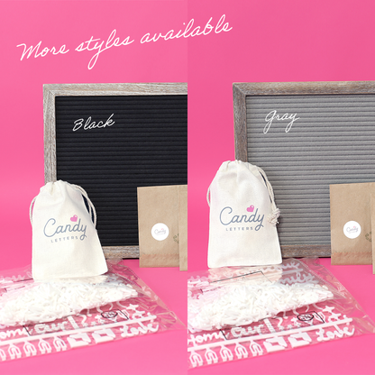 Letterboard & Icons Gift Set (Gray Letterboard)