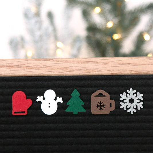 "Baby It's Cold Outside" letterboard icon collection