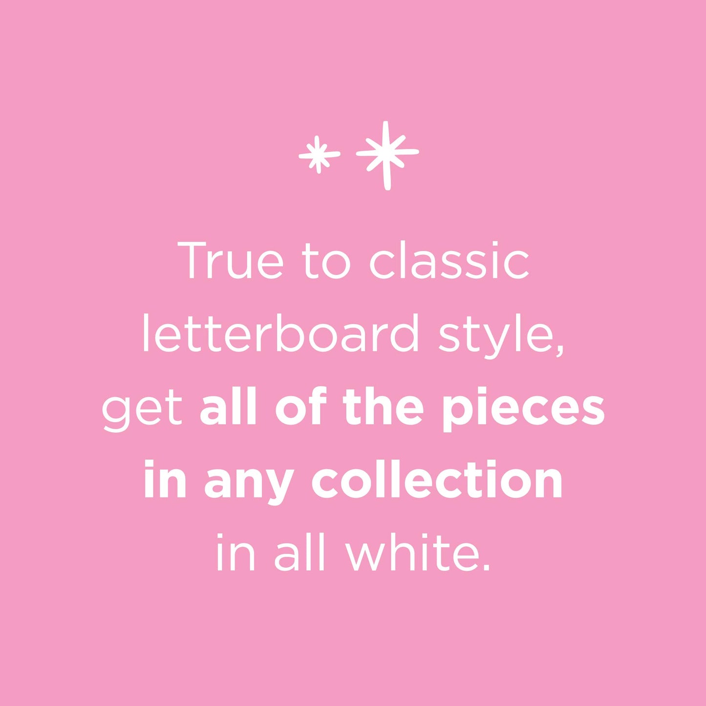 Classic White - Custom Letter Board Icons in all White