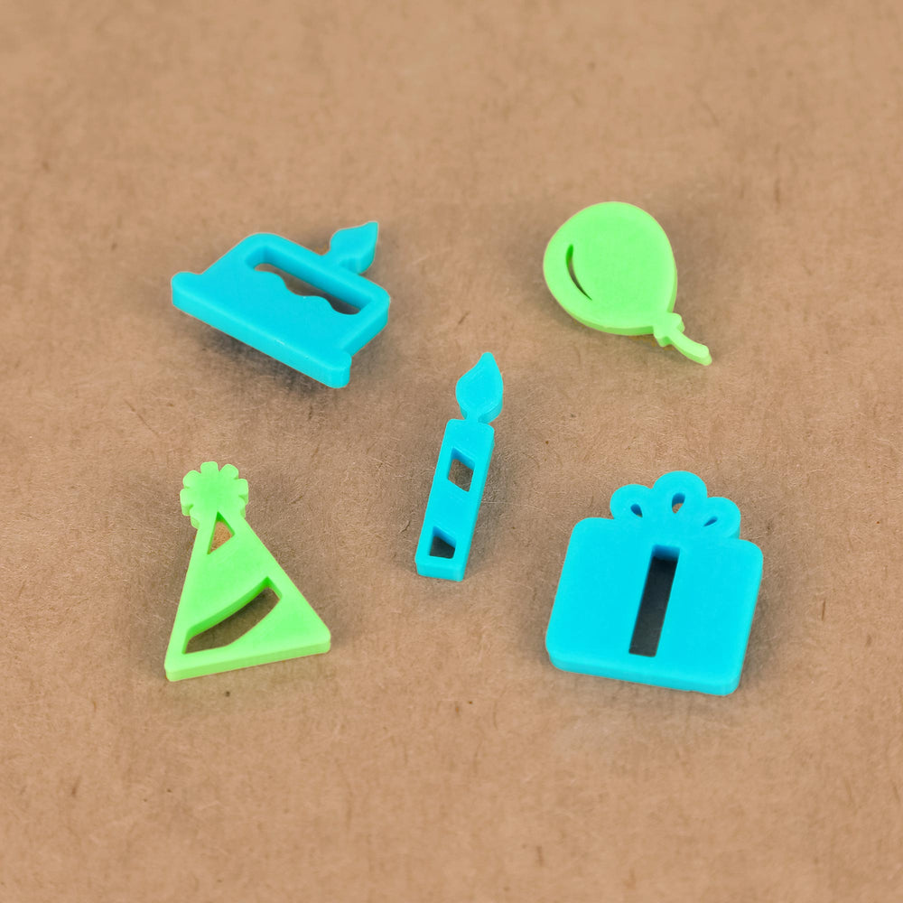 Happy Birthday - Light Green & Light Blue