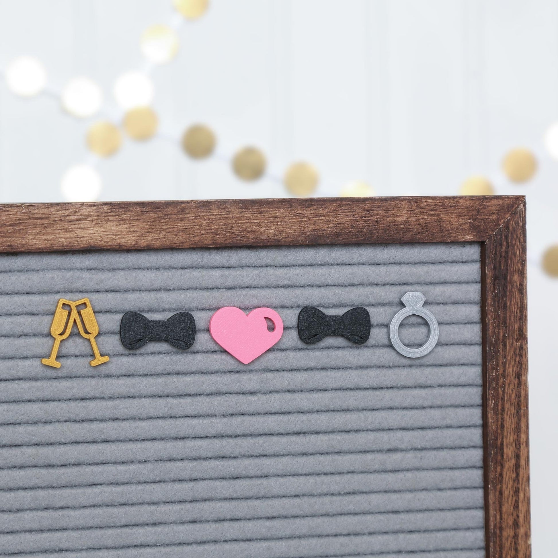 I Do (2 Bowties) Engagement & Wedding Letter Board / Letterboard Icon Collection