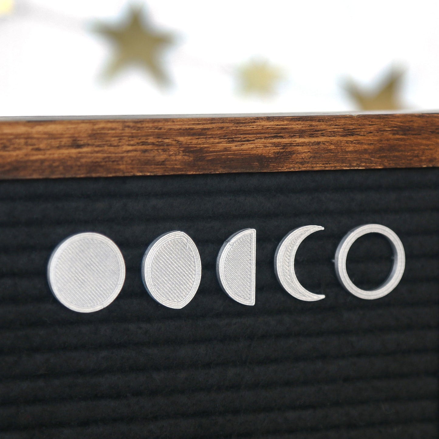 Over The Moon (Silver) - Astrological & Moon Phases Letter Board / Letterboard Icon Set