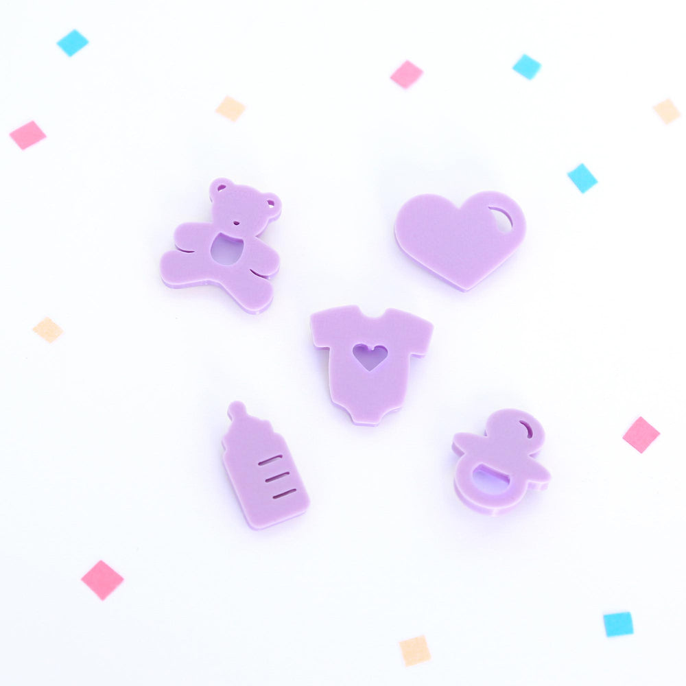 Oh Baby (Lavender) - Baby Announcement & Milestones Letter Board / Letterboard Icon Collection