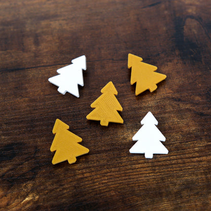 Pine Trees - Gold & White