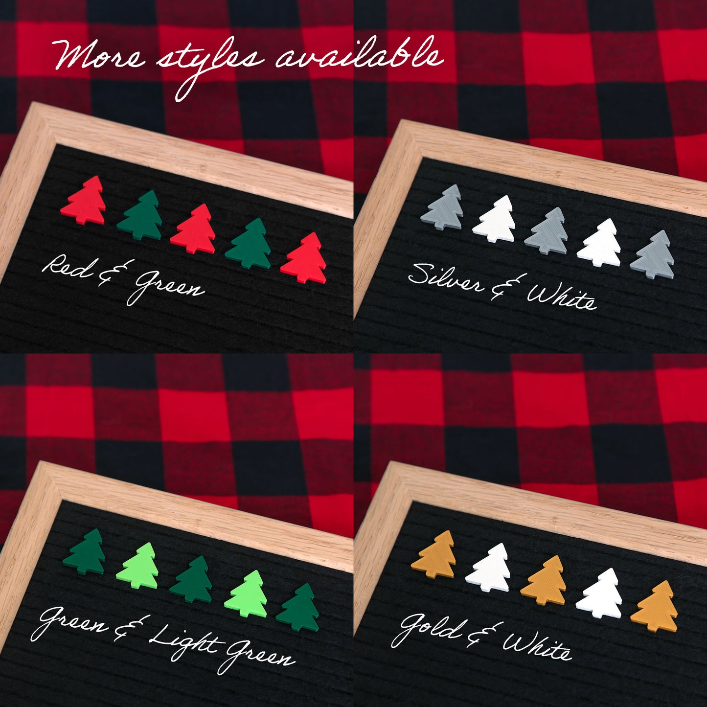 Pine Trees - Red & Green