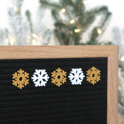 Snowflakes - Gold & White