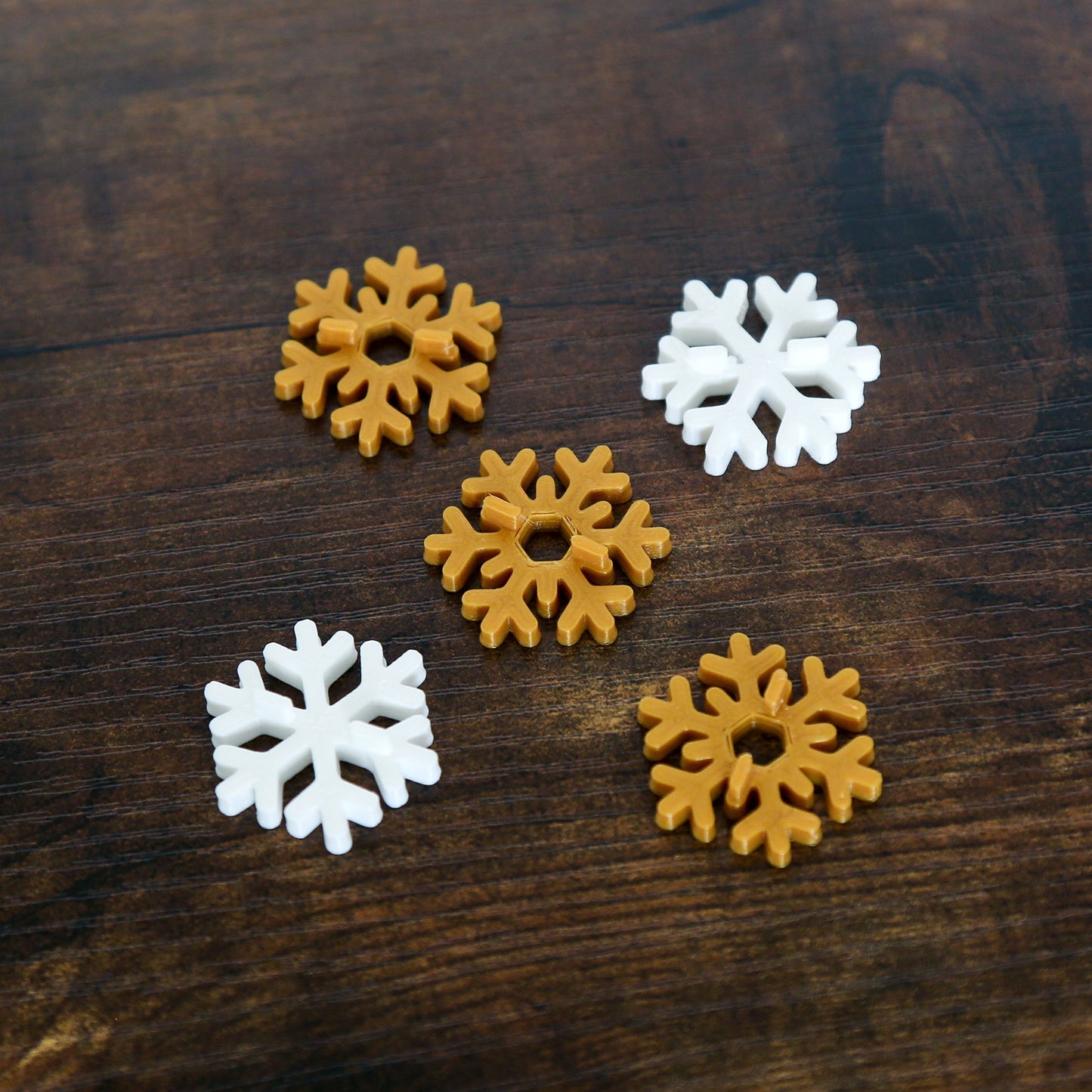 Snowflakes - Gold & White