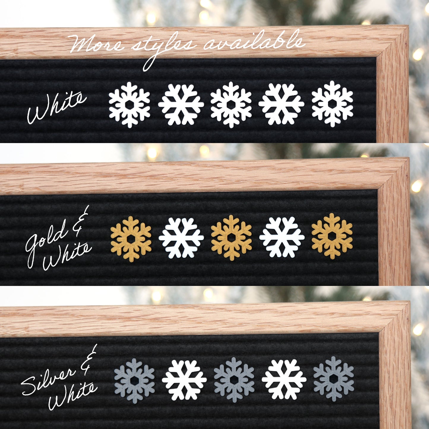 Snowflakes - Gold & White