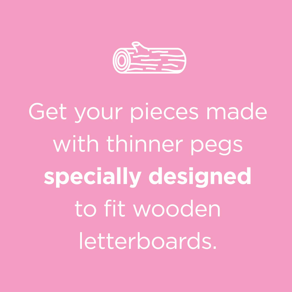 Wooden Letter Board Pegs - Custom Letterboard Icons for Wooden Letter Boards