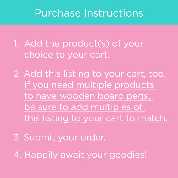 Wooden Letter Board Pegs - Custom Letterboard Icons for Wooden Letter Boards